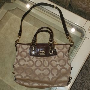 Coach monogram brown handbag